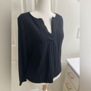 Banana Republic black striped sweater. Size Lg.